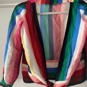 Alice & Olivia rainbow wrap top, XS